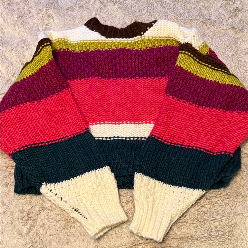 Colorful Striped Women's Sweater - Never Worn
